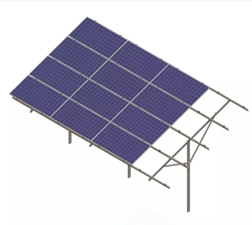 Carbon Steel Single Pile Ground Solar Mounting System